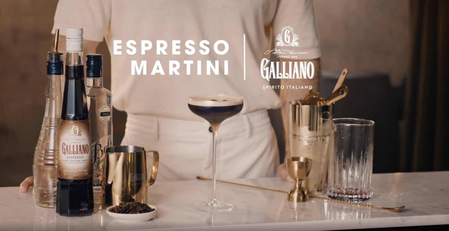 Espresso Martini cocktail by Galliano